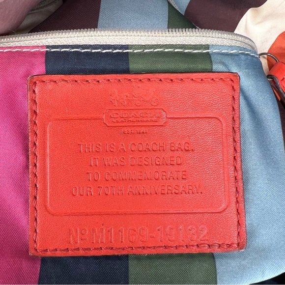 Coach orange Limited Edition 70th anniversary Willis Satchel Crossbody Purse - Picture 9 of 10